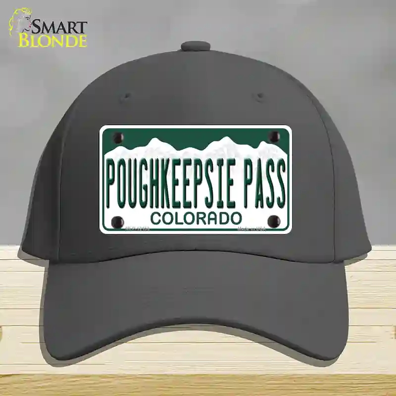 HAT04-MLP-12153 Poughkeepsie Pass Colorado Novelty License Plate Hat, Cotton - Charcoal