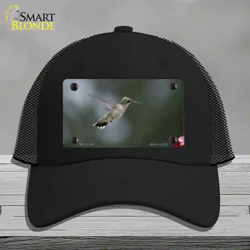 HAT01-MLP-11243 Hummingbird in Flight Novelty License Plate Hat, Mesh - Black