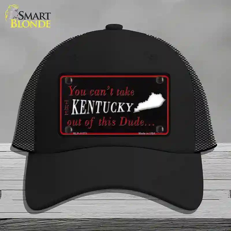 HAT01-MLP-11271 Kentucky Dude Novelty License Plate Hat, Mesh - Black