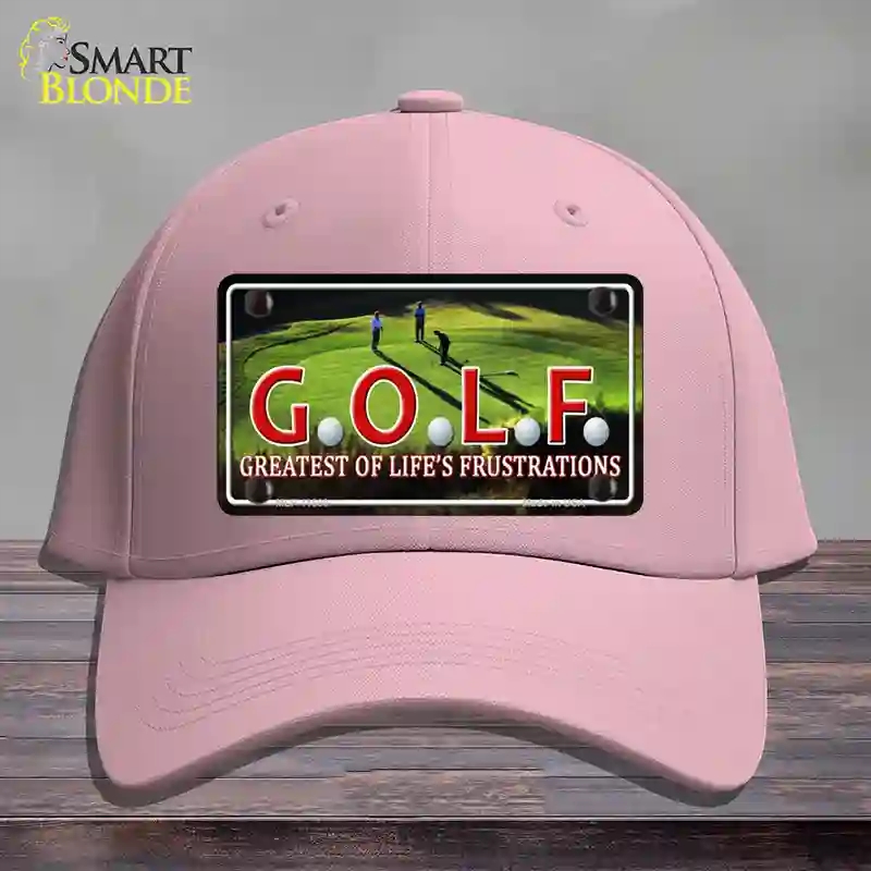 HAT05-MLP-11680 Golf Novelty License Plate Hat, Cotton - Pink