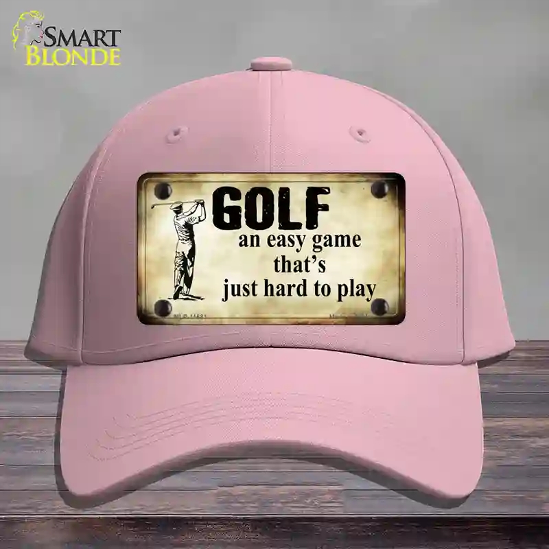 HAT05-MLP-11681 Golf An Easy Game Novelty License Plate Hat, Cotton - Pink