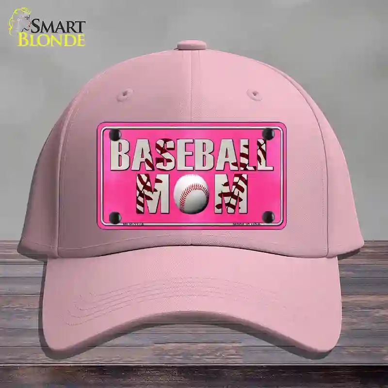 HAT05-MLP-1174 Baseball Mom Novelty License Plate Hat, Cotton - Pink