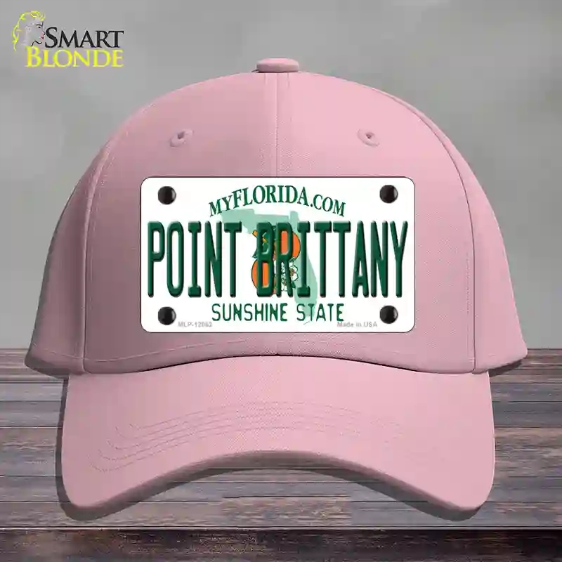 HAT05-MLP-12062 Florida Point Brittany Novelty License Plate Hat, Cotton - Pink