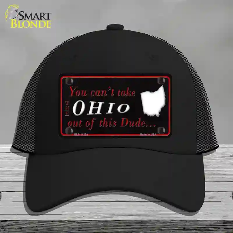 HAT01-MLP-11289 Ohio Dude Novelty License Plate Hat, Mesh - Black