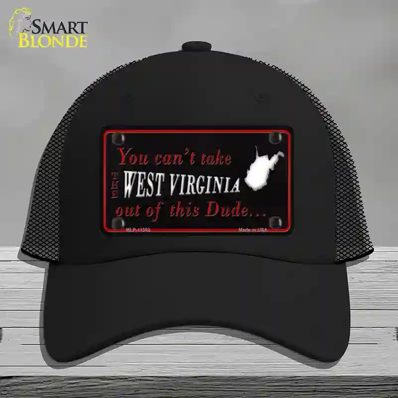 HAT01-MLP-11302 West Virginia Dude Novelty License Plate Hat, Mesh - Black