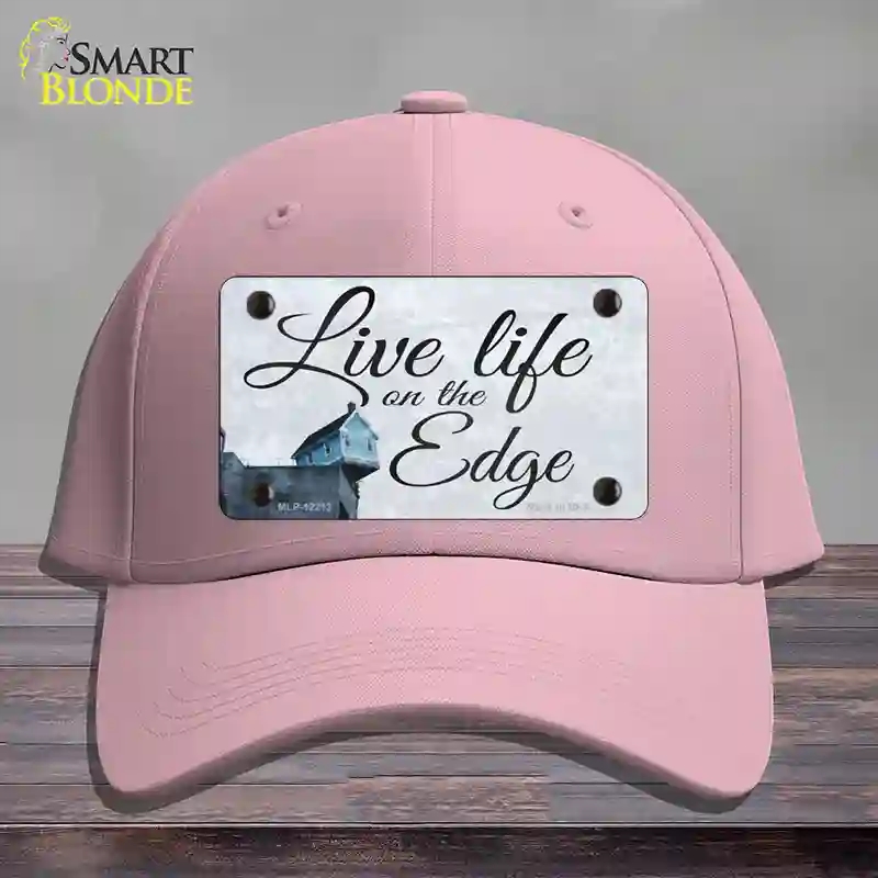 HAT05-MLP-12213 Live Life on the Edge Novelty License Plate Hat, Cotton - Pink