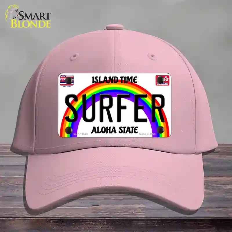 HAT05-MLP-12549 Surfer Hawaii Novelty License Plate Hat, Cotton - Pink