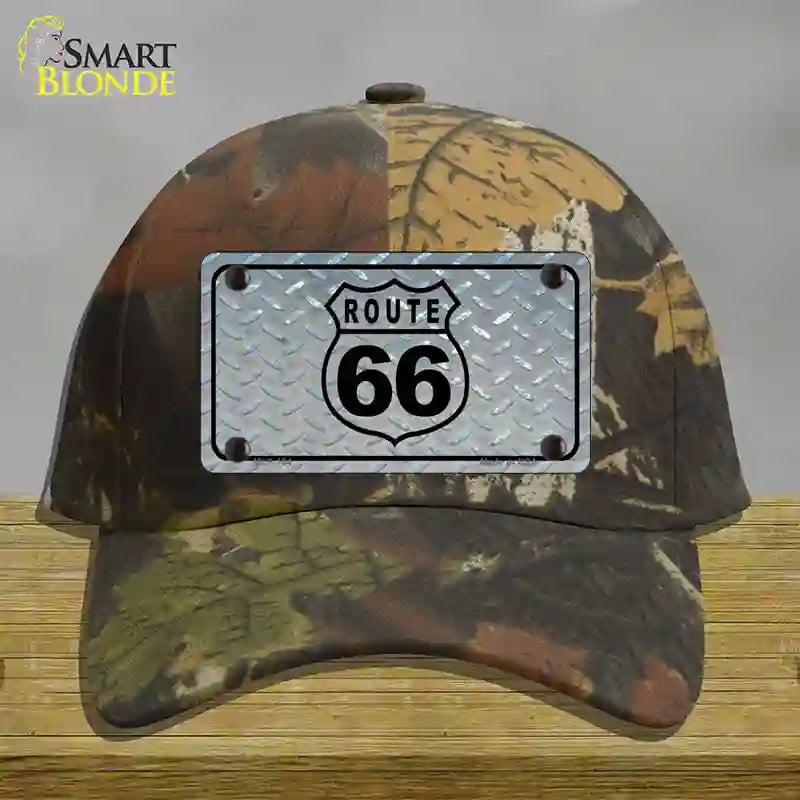 HAT06-MLP-104 Route 66 Shield Diamond Novelty License Plate Hat, Cotton - Camoflauge