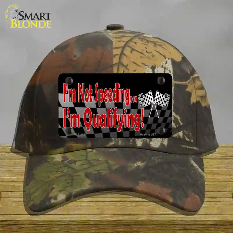 HAT06-MLP-048 Im Qualifying Novelty License Plate Hat, Cotton - Camoflauge