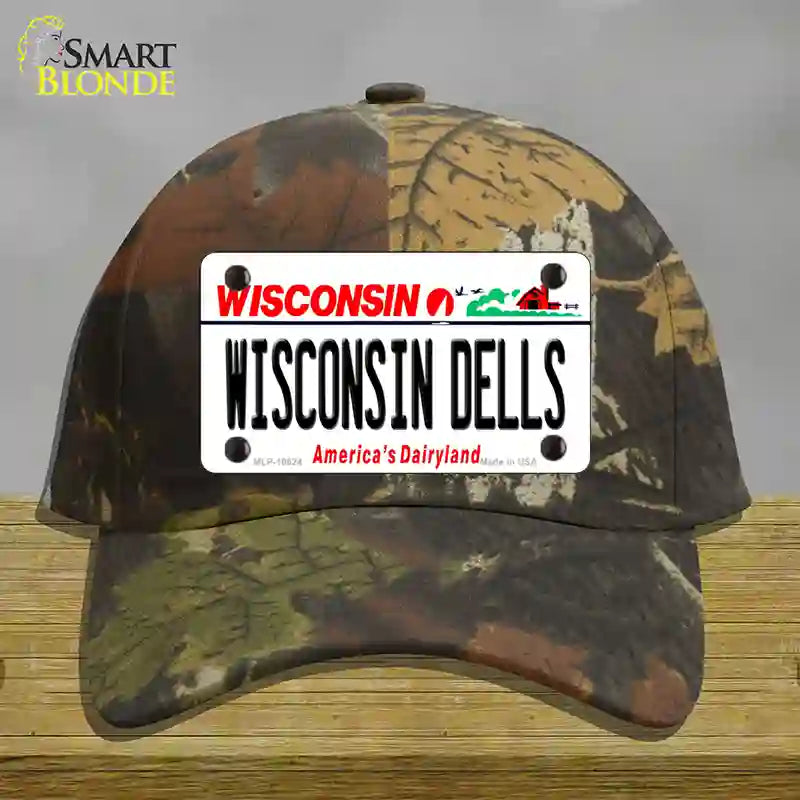 HAT06-MLP-10624 Wisconsin Dells Novelty License Plate Hat, Cotton - Camouflage