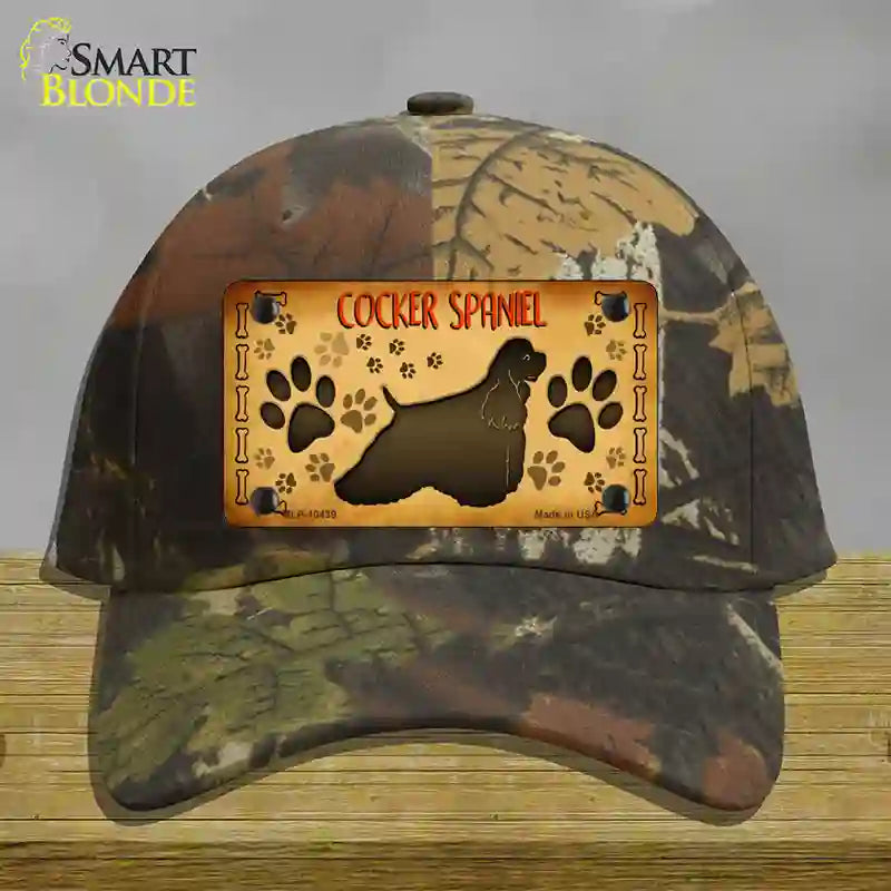 HAT06-MLP-10439 Cocker Spaniel Novelty License Plate Hat, Cotton - Camoflauge
