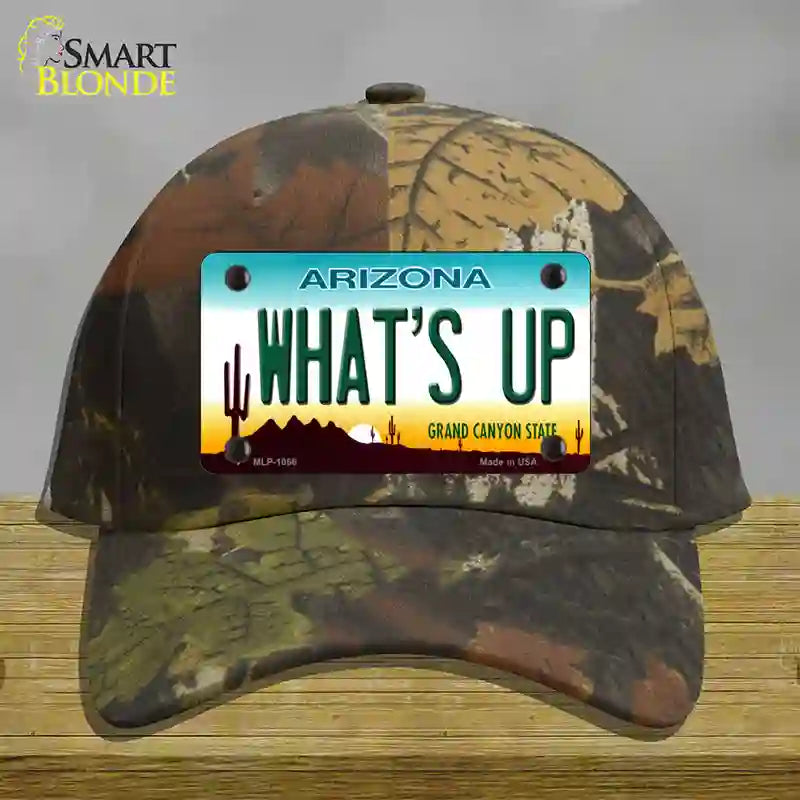 HAT06-MLP-1066 Whats Up Novelty License Plate Hat, Cotton - Camouflage