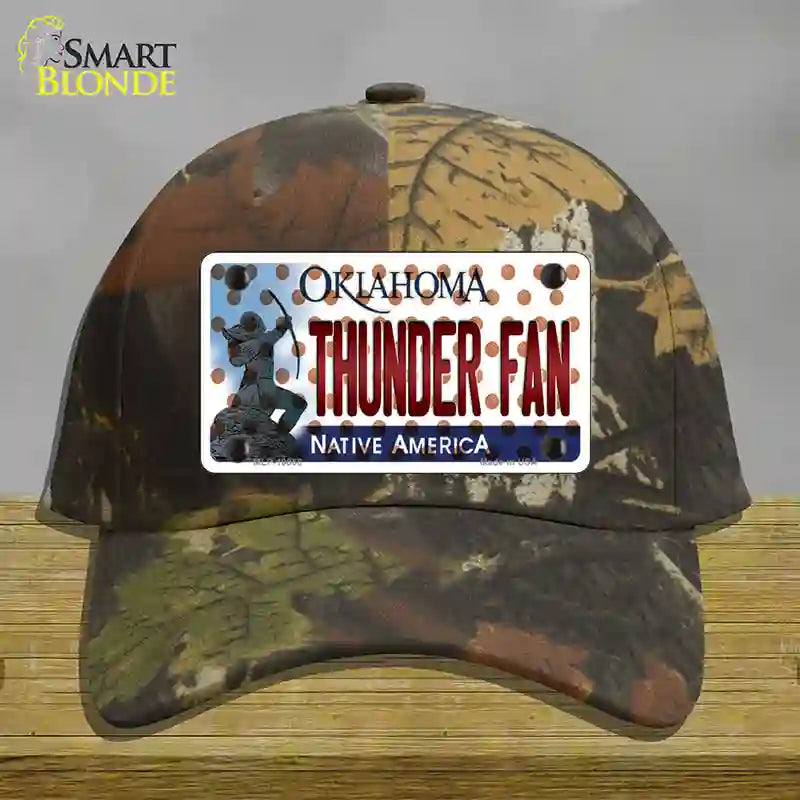 HAT06-MLP-10868 Thunder Fan Oklahoma Novelty License Plate Hat, Cotton - Camouflage