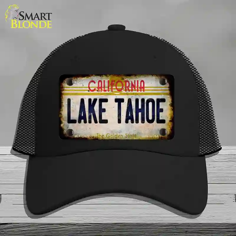 HAT01-MLP-12070 California Lake Tahoe Novelty License Plate Hat, Mesh - Black