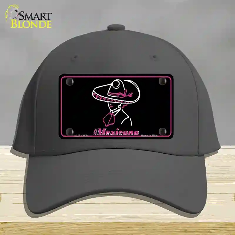 HAT04-MLP-11871 Hashtag Mexicana Novelty License Plate Hat, Cotton - Charcoal