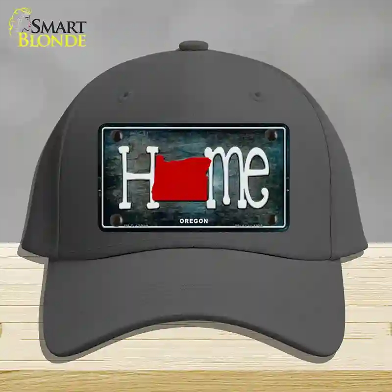 HAT04-MLP-12028 Oregon Home State Outline Novelty License Plate Hat, Cotton - Charcoal