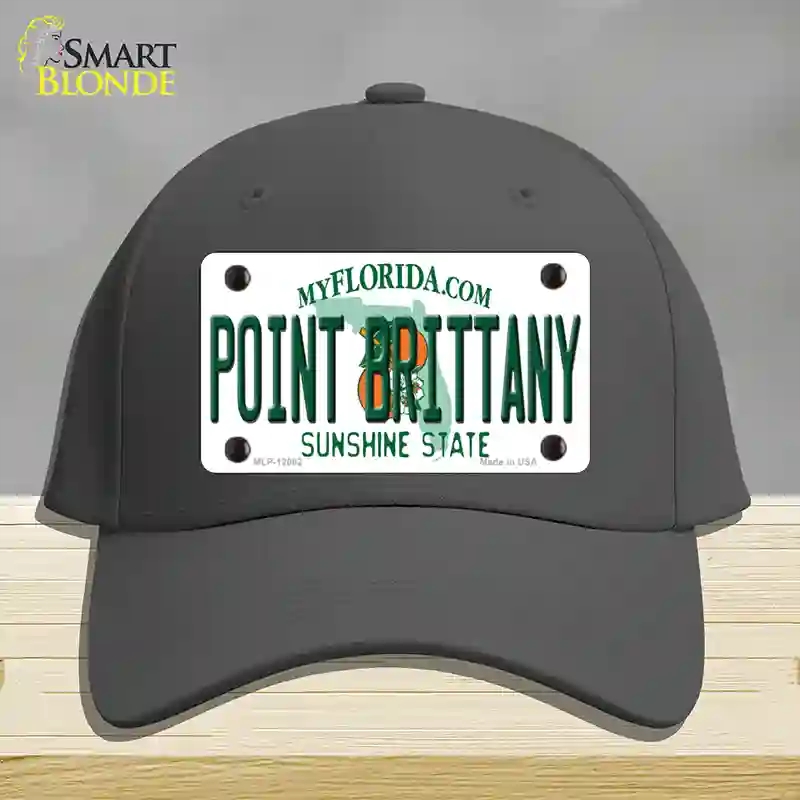 HAT04-MLP-12062 Florida Point Brittany Novelty License Plate Hat, Cotton - Charcoal
