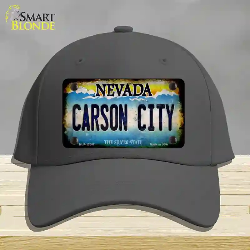 HAT04-MLP-12067 Nevada Carson City Novelty License Plate Hat, Cotton - Charcoal