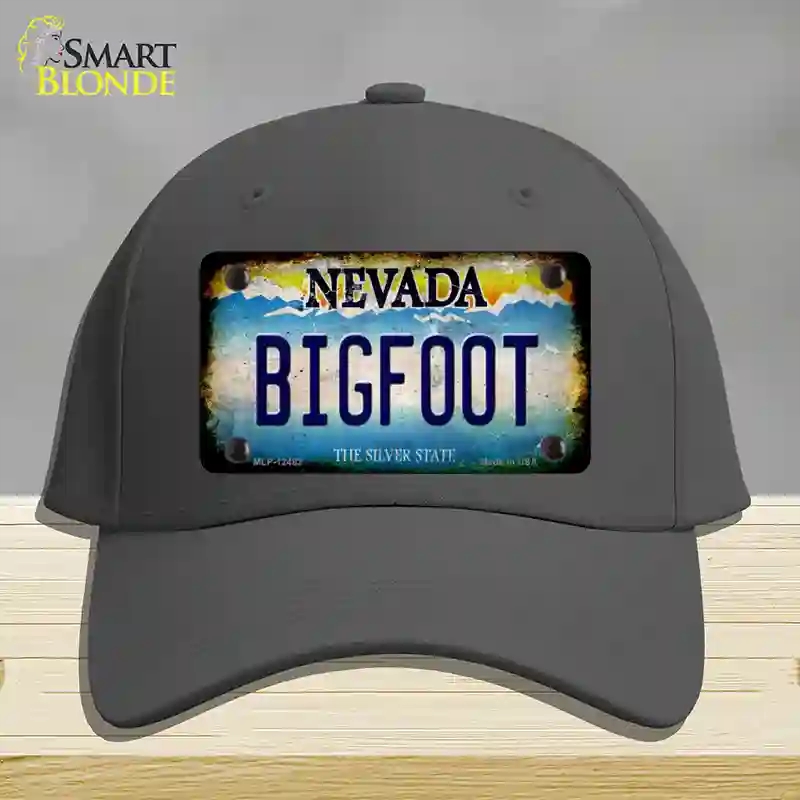 HAT04-MLP-12482 Bigfoot Nevada Novelty License Plate Hat, Cotton - Charcoal