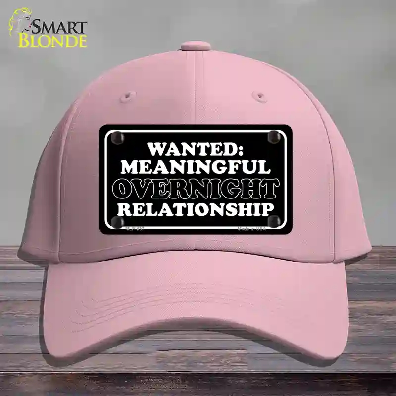 HAT05-MLP-057 Wanted Meaningful Overnight Relationship Novelty License Plate Hat, Cotton - Pink