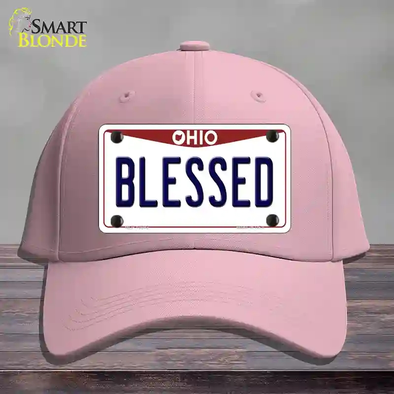 HAT05-MLP-10093 Blessed Ohio Novelty License Plate Hat, Cotton - Pink