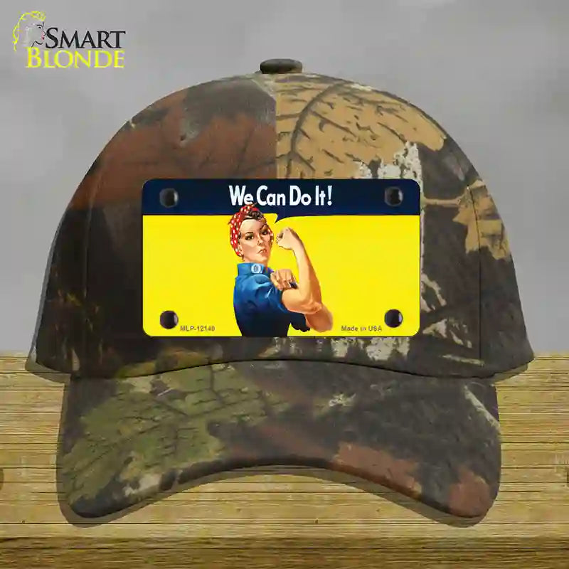 HAT06-MLP-12140 We Can Do It Novelty License Plate Hat, Cotton - Camouflage