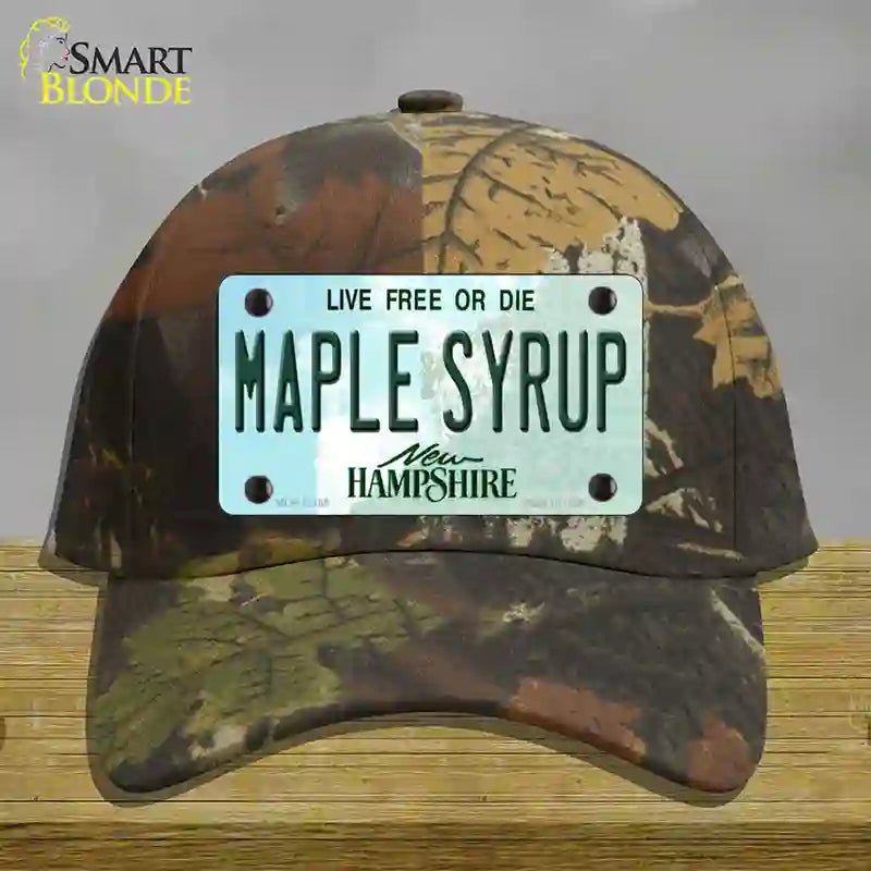 HAT06-MLP-12165 Maple Syrup   Hampshire Novelty License Plate Hat, Cotton - Camoflauge