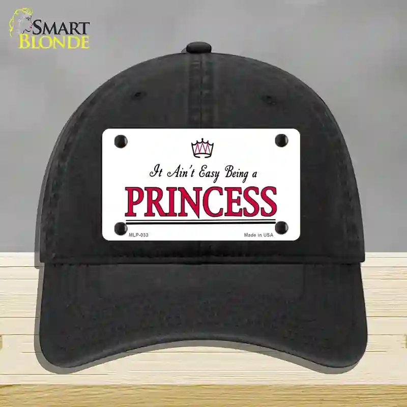 HAT07-MLP-033 Easy Being a Princess Novelty License Plate Hat, Unconstructed Cotton - Black