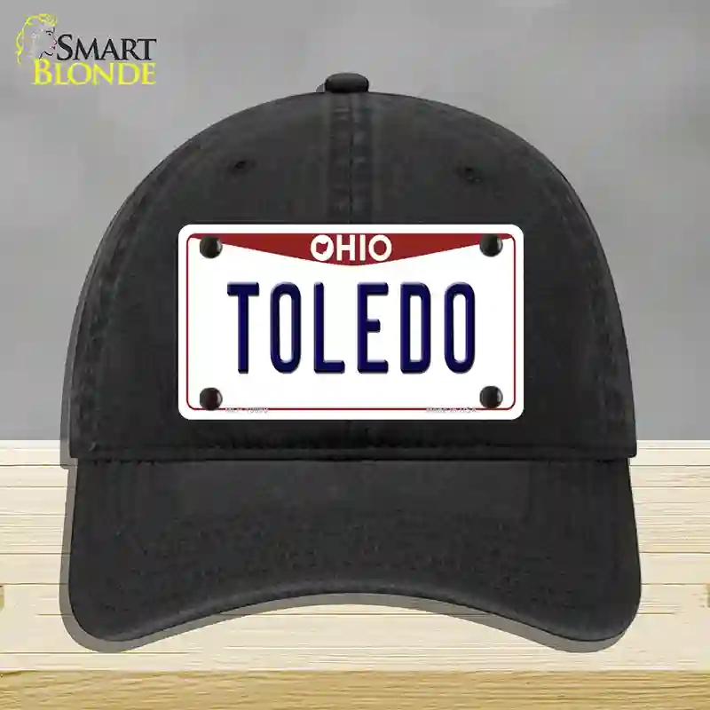HAT07-MLP-10069 Toledo Ohio Novelty License Plate Hat, Unconstructed Cotton - Black