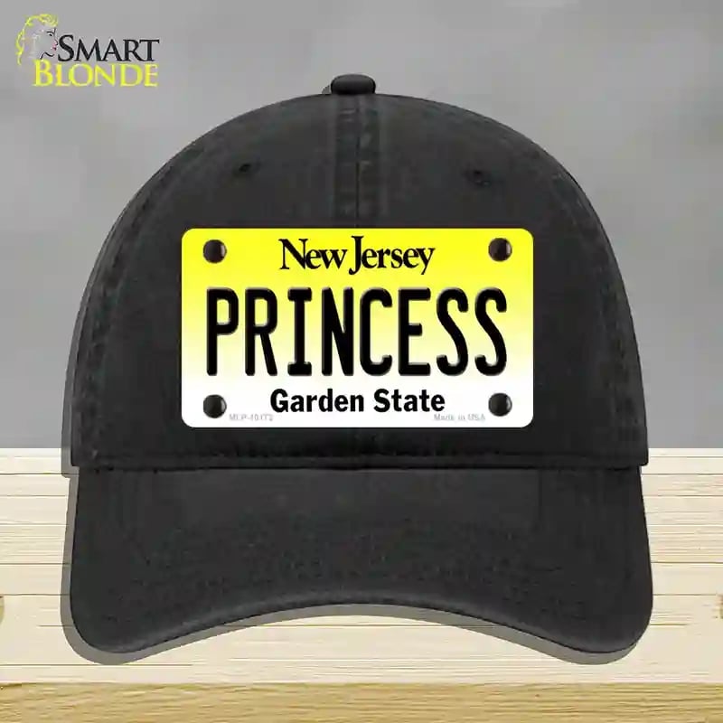 HAT07-MLP-10172 Princess   Jersey Novelty License Plate Hat, Unconstructed Cotton - Black
