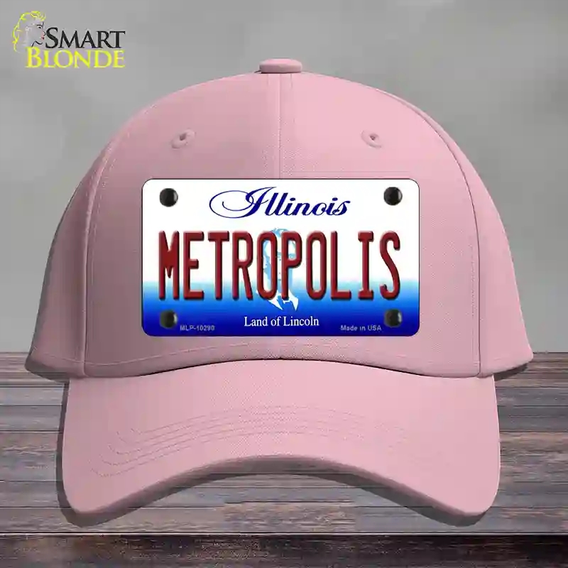 HAT05-MLP-10290 Metropolis Illinois Novelty License Plate Hat, Cotton - Pink