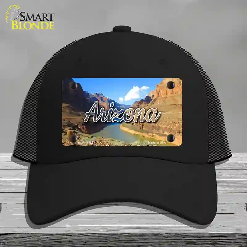 HAT01-MLP-11585 Arizona Canyon State Novelty License Plate Hat, Mesh - Black