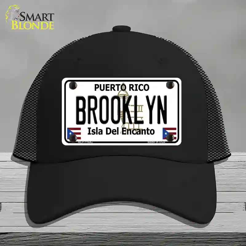 HAT01-MLP-11642 Brooklyn Puerto Rico Novelty License Plate Hat, Mesh - Black