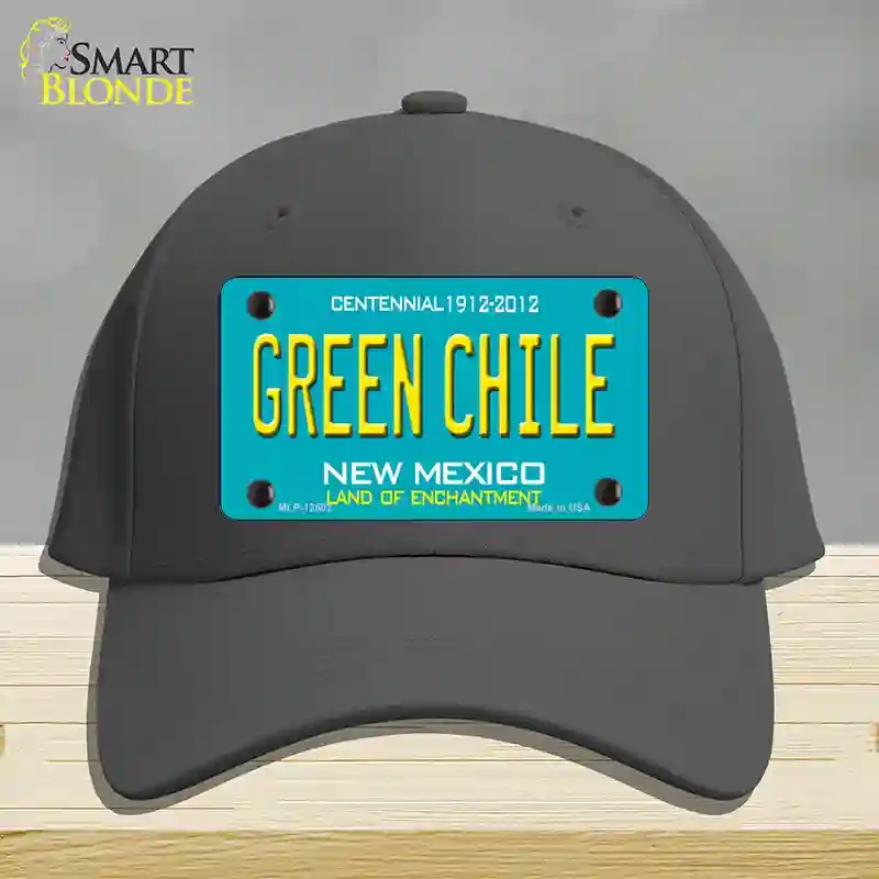 HAT04-MLP-12502 Green Chile   Mexico Novelty License Plate Hat, Cotton - Charcoal