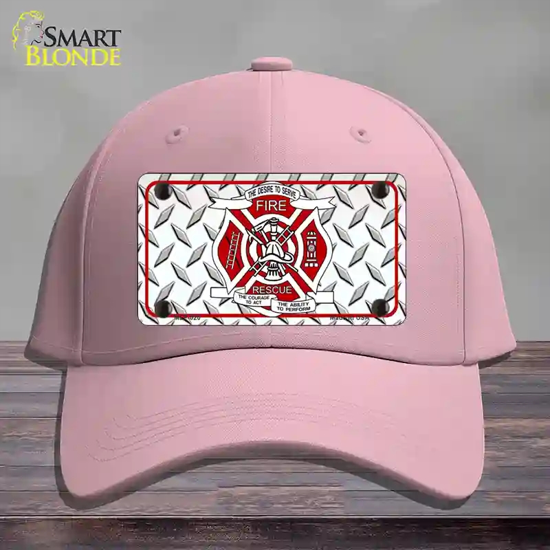 HAT05-MLP-020 Fire Fighter Rescue Novelty License Plate Hat, Cotton - Pink