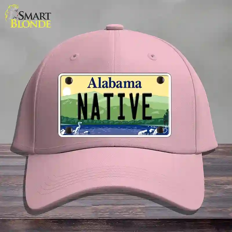 HAT05-MLP-10010 Native Alabama Novelty License Plate Hat, Cotton - Pink