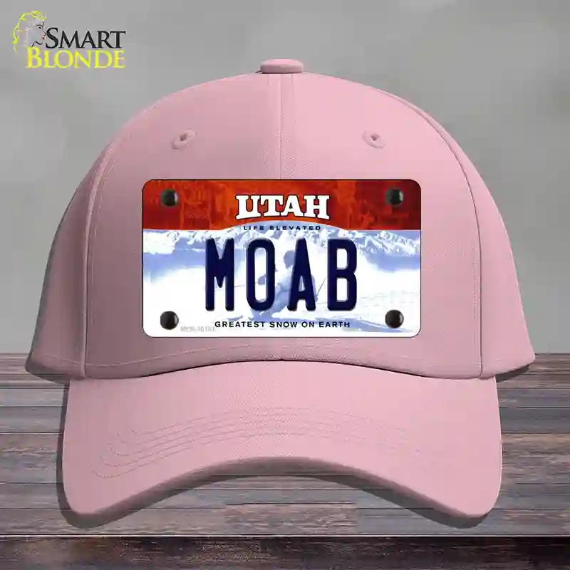 HAT05-MLP-10191 Moab Utah Novelty License Plate Hat, Cotton - Pink