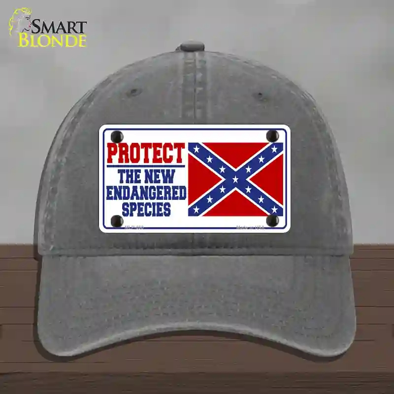 HAT08-MLP-050   Endangered Species Novelty License Plate Hat, Unconstructed Cotton - Charcoal