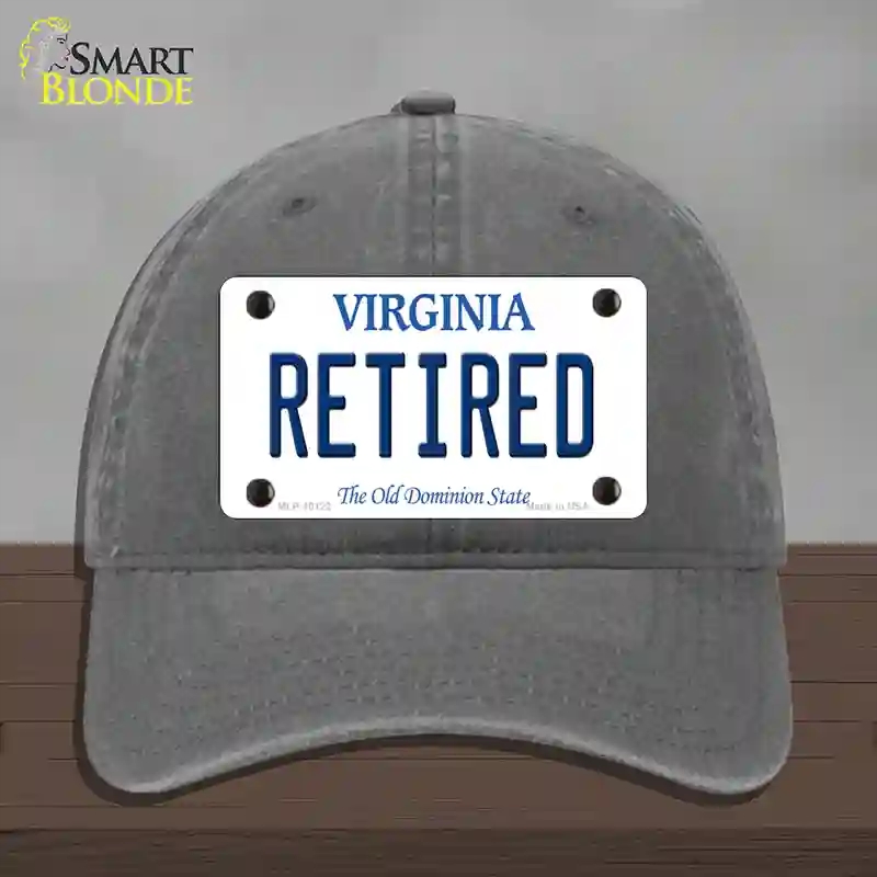 HAT08-MLP-10122 Retired Virginia Novelty License Plate Hat, Unconstructed Cotton - Charcoal