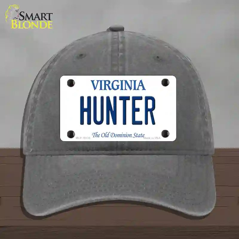 HAT08-MLP-10130 Hunter Virginia Novelty License Plate Hat, Unconstructed Cotton - Charcoal