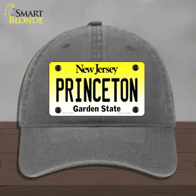 HAT08-MLP-10151 Princeton   Jersey Novelty License Plate Hat, Unconstructed Cotton - Charcoal