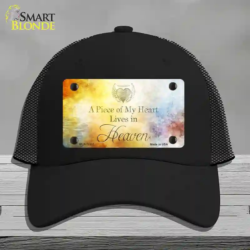 HAT01-MLP-11883 Lives in Heaven Novelty License Plate Hat, Mesh - Black