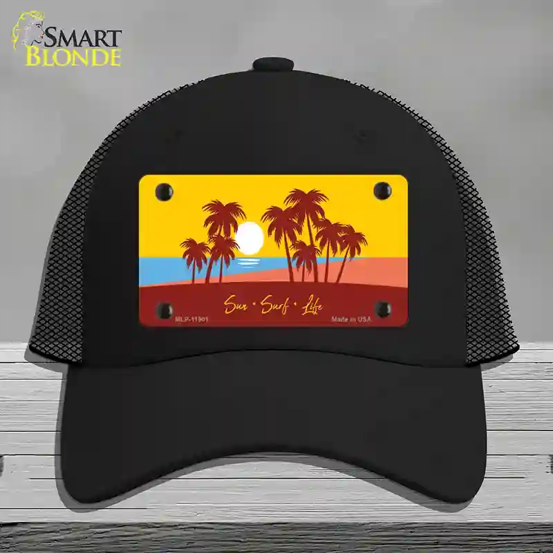 HAT01-MLP-11901 Sun Surf Life Novelty License Plate Hat, Mesh - Black