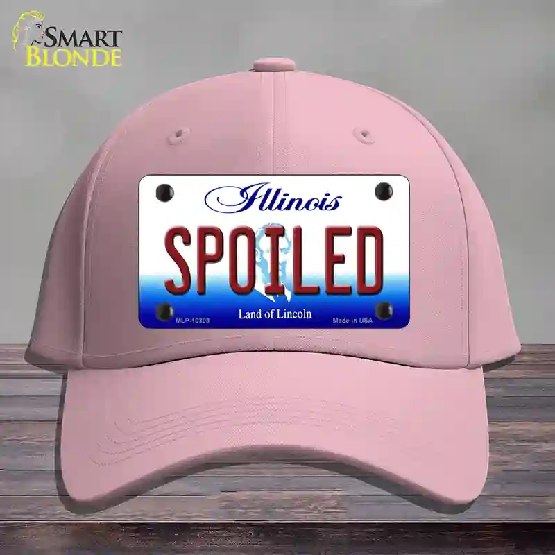 HAT05-MLP-10303 Spoiled Illinois Novelty License Plate Hat, Cotton - Pink
