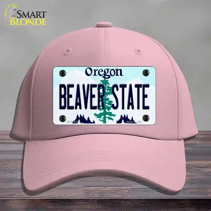HAT05-MLP-10341 Beaver State Oregon Novelty License Plate Hat, Cotton - Pink