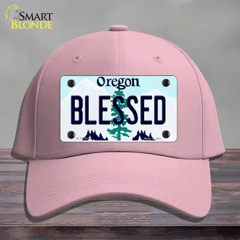 HAT05-MLP-10376 Blessed Oregon Novelty License Plate Hat, Cotton - Pink