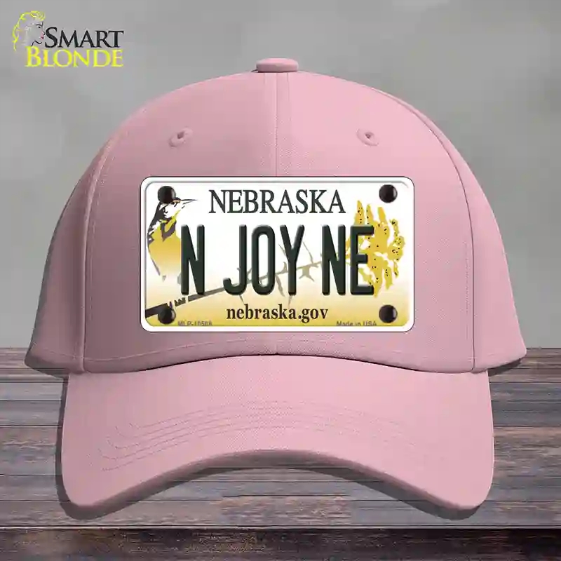 HAT05-MLP-10568 N Joy NE Nebraska Novelty License Plate Hat, Cotton - Pink