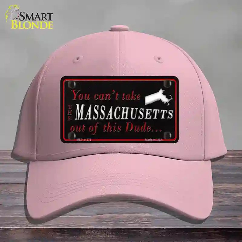 HAT05-MLP-11275 Massachusetts Dude Novelty License Plate Hat, Cotton - Pink