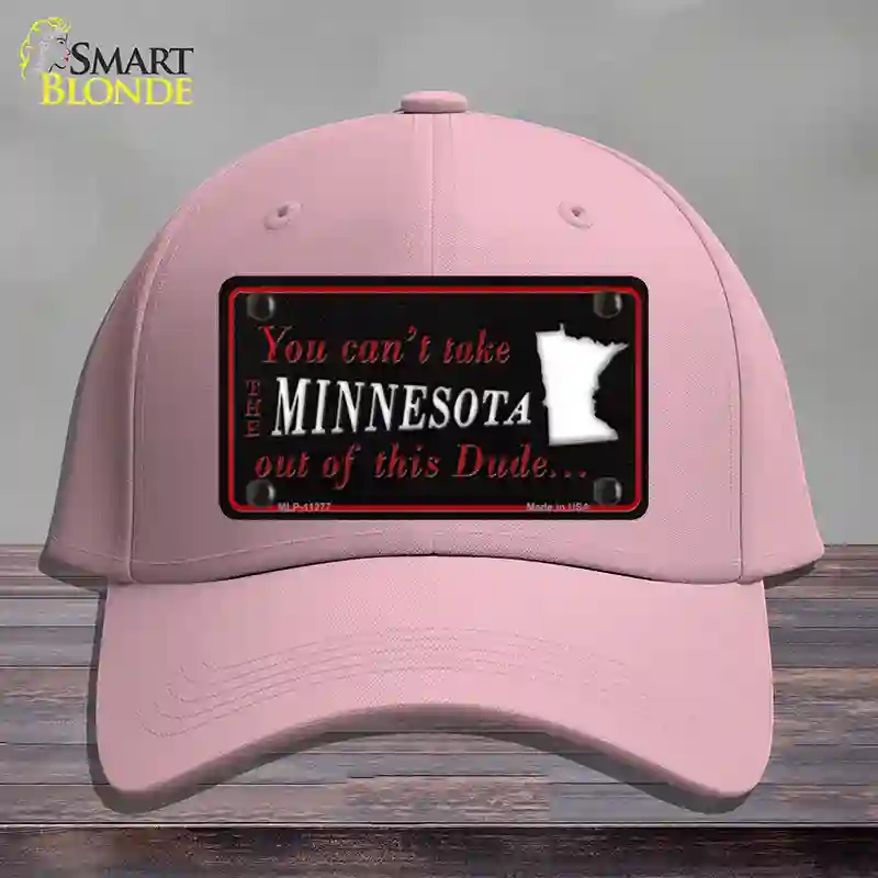 HAT05-MLP-11277 Minnesota Dude Novelty License Plate Hat, Cotton - Pink