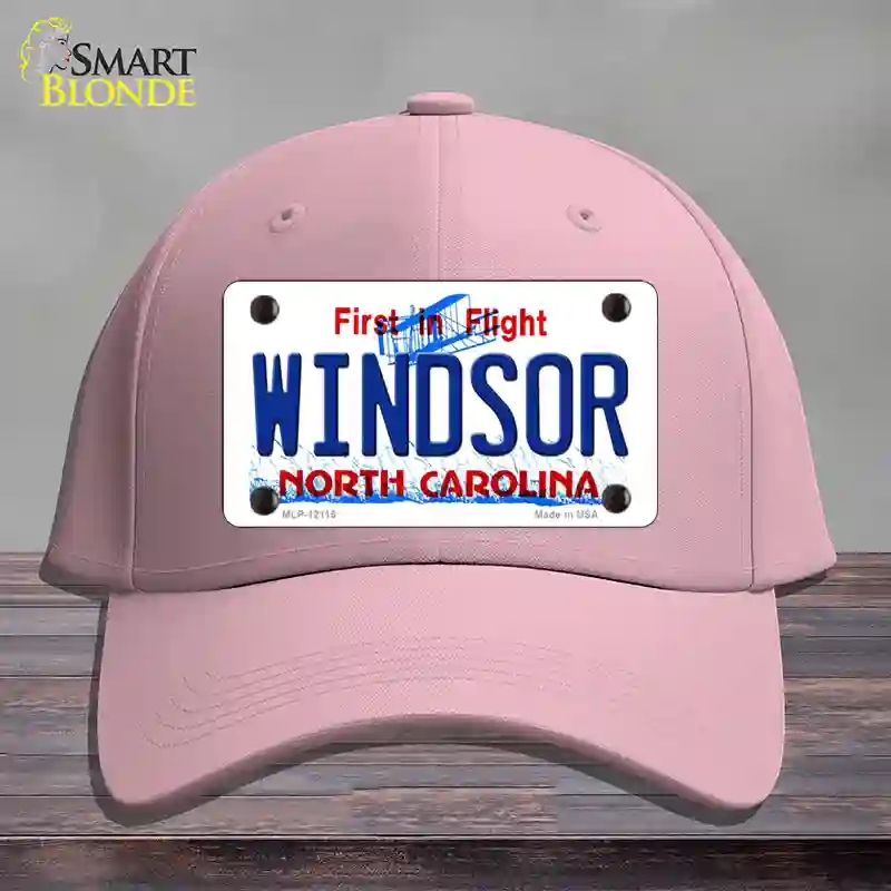 HAT05-MLP-12115 Windsor North Carolina State Novelty License Plate Hat, Cotton - Pink